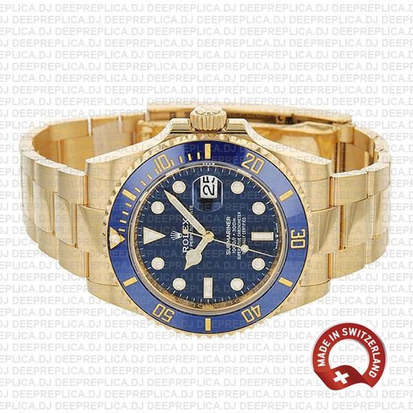 Rolex Submariner Gold Blue Dial Replica Watch