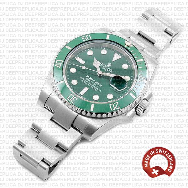 Rolex Submariner 904L Stainless Steel Green Dial Ceramic Bezel 40mm Swiss Made Replica Watch