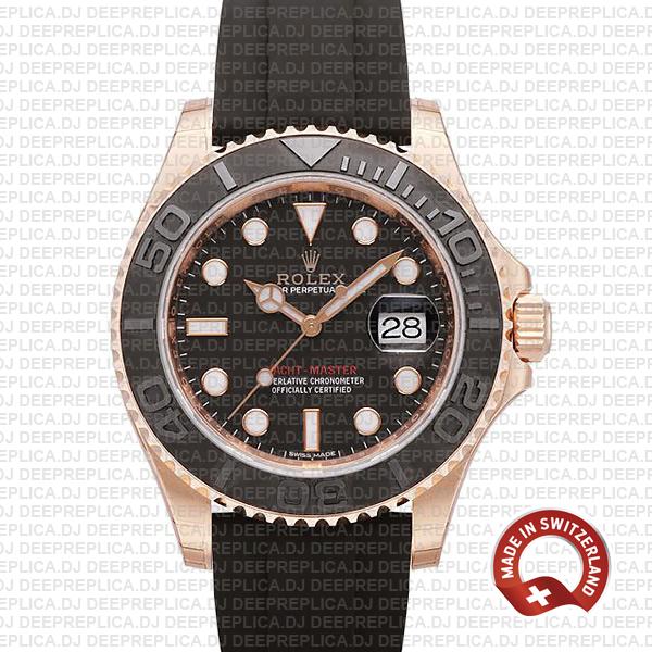 Rolex Yacht-Master Rose Gold Black Dial | Swiss Replica Watch