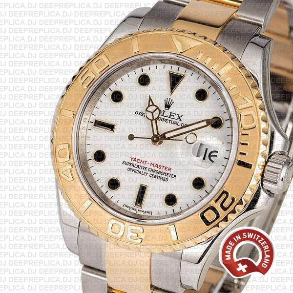 Rolex Oyster Perpetual Yacht-Master Two-Tone White Dial in Oystersteel & 18k Yellow Gold Bracelet 40mm