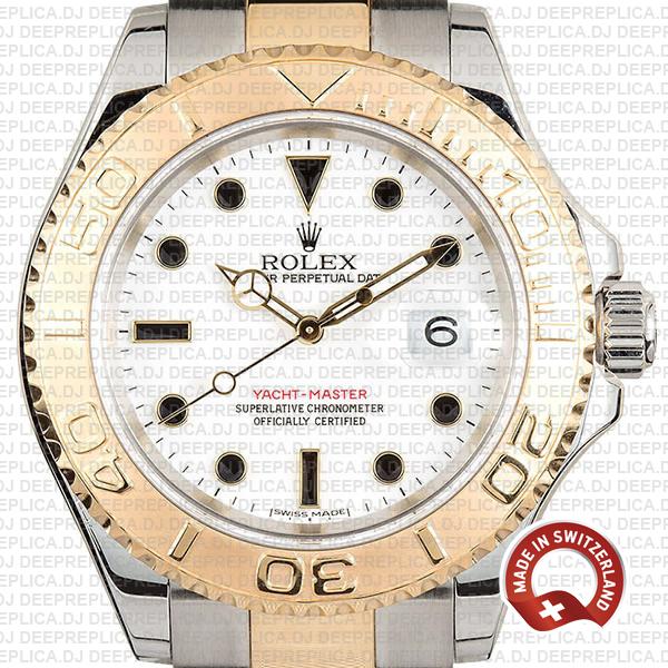 Rolex Oyster Perpetual Yacht-Master Two-Tone White Dial in Oystersteel & 18k Yellow Gold Bracelet 40mm
