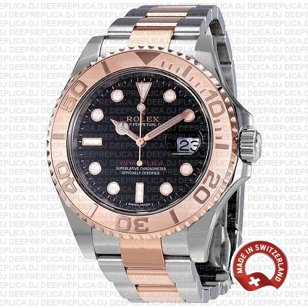 Rolex Yacht-Master Two-Tone Black Dial Best Replica Watch
