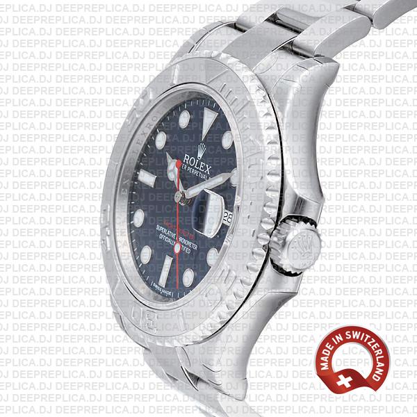 Replica Rolex Yacht-Master 40mm Platinum 904L Stainless Steel Blue Dial with Oyster Bracelet