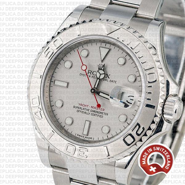Rolex Yacht-Master II 904L Stainless Steel Platinum Silver Dial with 904L Steel Oyster Bracelet Watch
