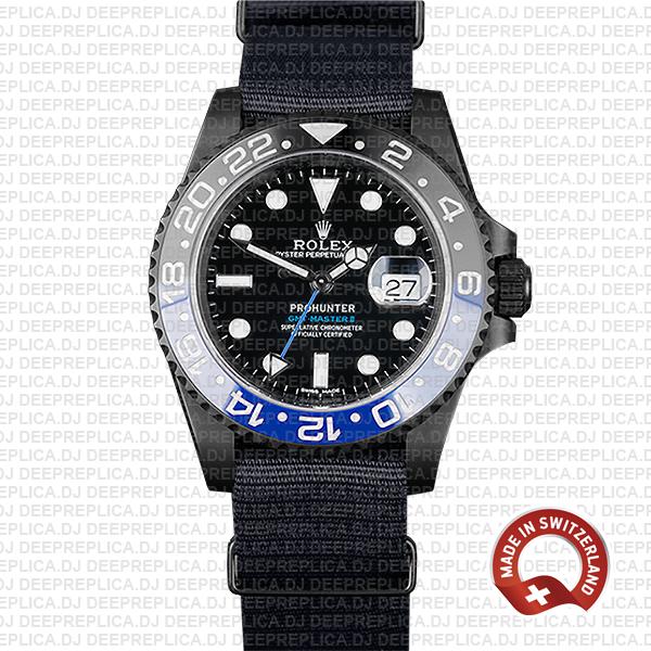 Rolex GMT-Master II Pro Hunter Black Blue | Swiss Replica